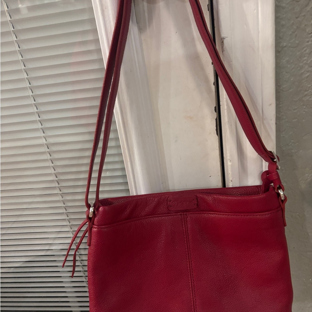 Brighton Red Crossbody Bag with Stud Accents - Picture 8 of 8